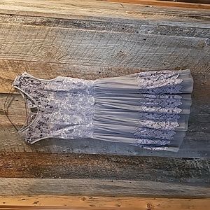 Grey lace & tulle dress. NWT Size M.
